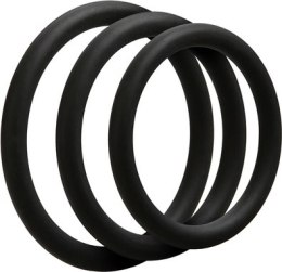 Doc Johnson OptiMALE Thick - Zestaw 3 silikonowych pierścieni, czarne