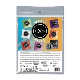 EXS Variety 2 zestaw prezerwatyw mix 42 sztuki rożne smaki i typy