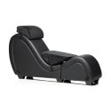 XR Brands Deluxe Sofa z poduszkami wspierającymi, składana PU czarna