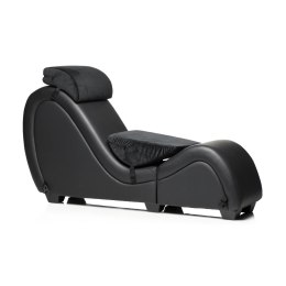 XR Brands Deluxe Sofa z poduszkami wspierającymi, składana PU czarna