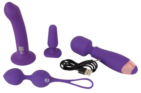 Magic Shiver Zestaw Intymny Feminine 4w1 - silikon, fioletowy