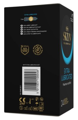 SKYN Extra Lubricated 24 szt. - prezerwatywy bez lateksu, dodatkowy poślizg