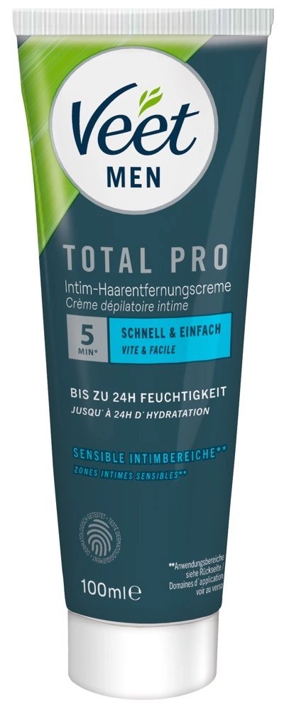 Veet Men TOTAL PRO Zestaw do Depilacji Intymnej 2w1 z Aloesem 150ml