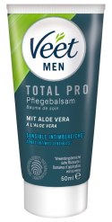Veet Men TOTAL PRO Zestaw do Depilacji Intymnej 2w1 z Aloesem 150ml
