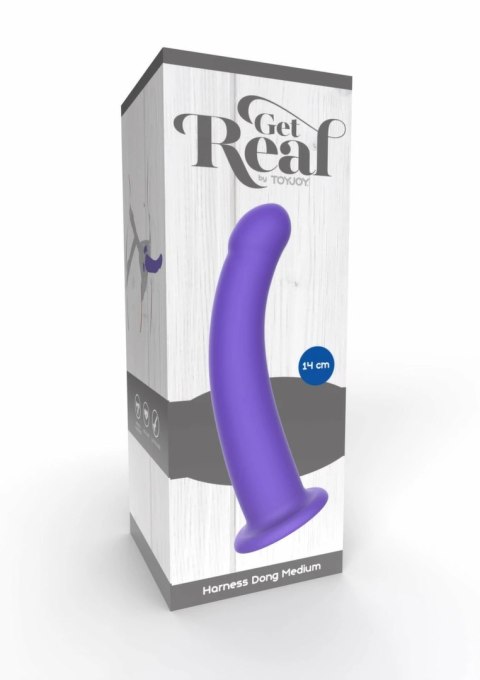 Get Real Harness Dong Silicone M - silikonowy model z przyssawką, średni
