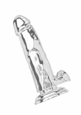 TOYJOY Get Real Clear Dildo TPE 18 cm - przezroczysty, z przyssawką