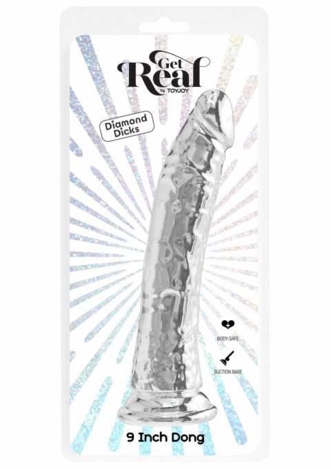 TOYJOY Get Real Clear Dong 24 cm - przezroczysty model TPE z przyssawką