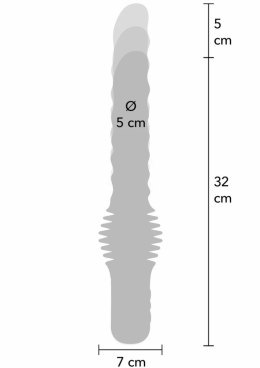 Anal Power Thrusting Vibrator - model z funkcją ruchu posuwistego, 37 cm