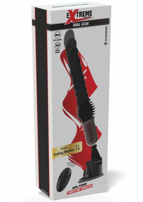 Anal Power Thrusting Vibrator - model z funkcją ruchu posuwistego, 37 cm
