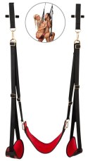 Bad Kitty Door Swing czarno-czerwony system podwieszany do drzwi 180kg