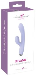Beau coeur Rivano Curved Rabbit - silikonowy model z 2 silnikami, fioletowy