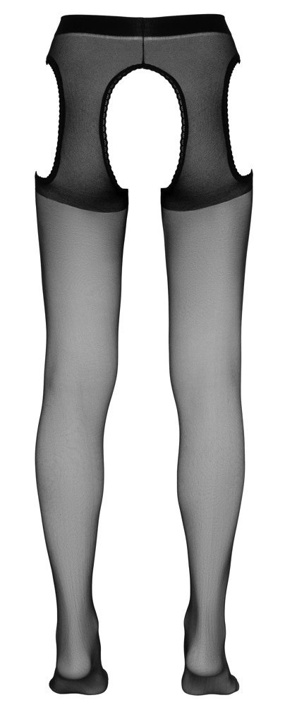 Cottelli LEGWARE Sex Tights S/M czarne pończochy z wycięciami 20 DEN