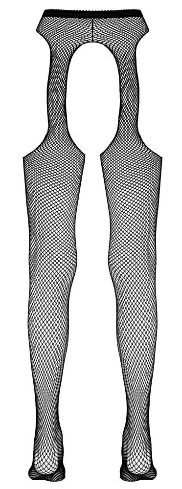 Cottelli LEGWARE Sex Tights S/M czarne rajstopy z siateczki bezszwowe