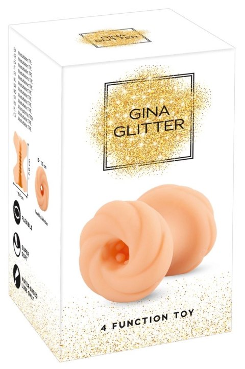 Eigenlabel Grossokunde Gina Glitter 4in1 wielofunkcyjny gadżet intymny TPE 7 cm transparentny