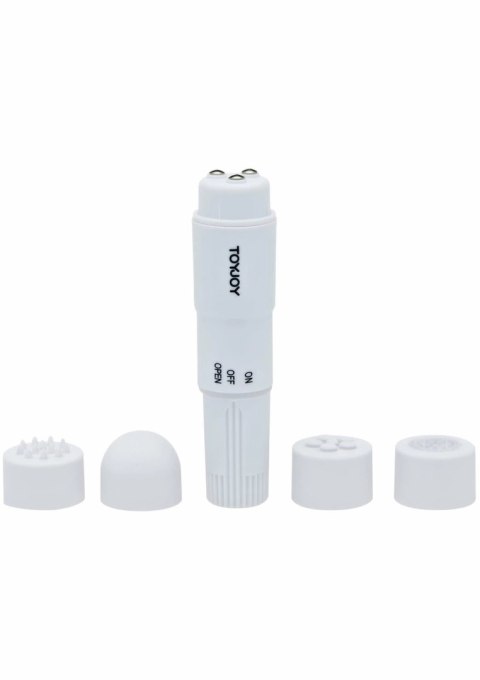Pocket Rocket kompaktowy masażer z 4 wymiennymi nakładkami 8713221009395