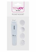 Pocket Rocket kompaktowy masażer z 4 wymiennymi nakładkami 8713221009395