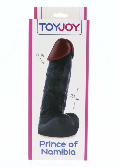 Prince Of Namibia Dong 20 cm anatomiczny model silikonowy czarny