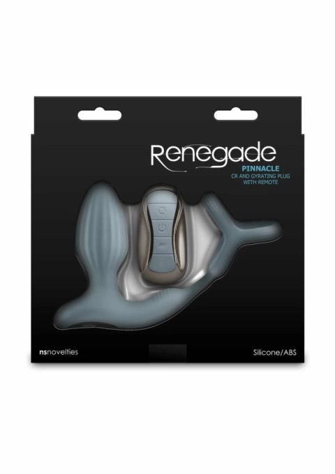Renegade Pinnacle - silikonowy wibrujący korek z pierścieniem, pilot