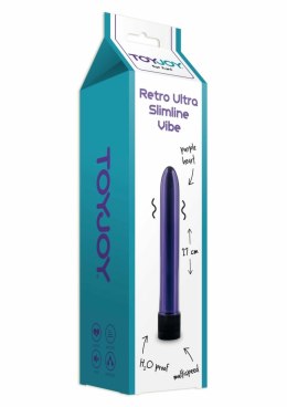 Retro Ultra Slimline Vibrator smukły model kompaktowy srebrny