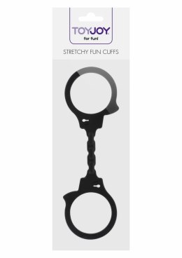 Stretchy Fun Cuffs silikonowe elastyczne kajdanki uniwersalne czarne