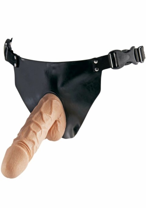 Superwoman Strap-On regulowany pas z anatomiczną nakładką czarny