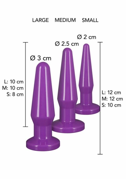 TOYJOY Best Butt Buddies zestaw 3 anatomicznych korkow TPE S/M/L