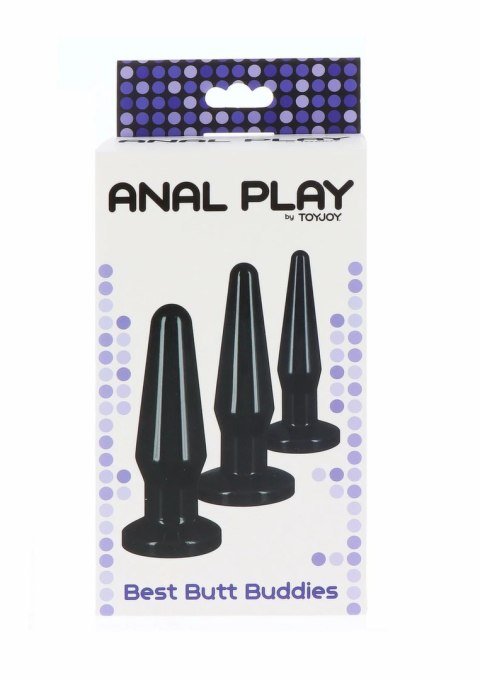 TOYJOY Best Butt Buddies zestaw 3 anatomicznych korkow TPE S/M/L