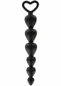 TOYJOY Bottom Beads silikonowy łańcuszek z koralikami, czarny
