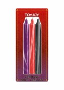 TOYJOY Japanese Drip Candles - zestaw świec do gry z temperaturą, 3 szt.
