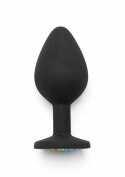 TOYJOY Rainbow Booty Jewel Medium silikonowy z ozdobnym kryształem