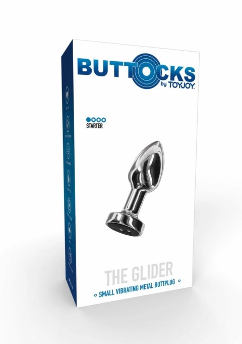TOYJOY The Glider Vibrating Plug Small stalowy, 7 trybow, USB