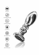 TOYJOY The Slider Vibrating Plug Medium stalowy, 7 trybow wibracji