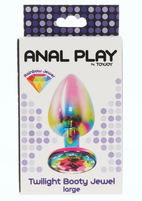 TOYJOY Twilight Booty Jewel Large metalowy z tęczowym kryształem