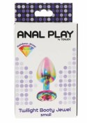 TOYJOY Twilight Booty Jewel Small aluminiowy z tęczowym kryształem