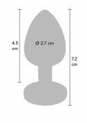 TOYJOY Twilight Booty Jewel Small aluminiowy z tęczowym kryształem