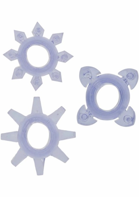 Tickle C-Rings zestaw 3 elastycznych pierścieni TPR rożne kształty