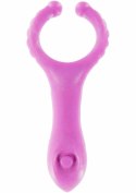 Vibrating Clit-Stim C-Ring silikonowy pierścień wibrujący z wypustkami