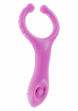 Vibrating Clit-Stim C-Ring silikonowy pierścień wibrujący z wypustkami