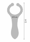 Vibrating Clit-Stim C-Ring silikonowy pierścień wibrujący z wypustkami