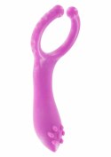 Vibrating Clit-Stim C-Ring silikonowy pierścień wibrujący z wypustkami