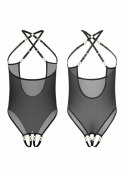 Kinky Diva Coquette Cupless & Crotchless Body - regulowany, czarny, S/M