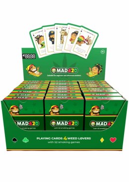 Mad420 Playing Cards 24 szt. - Imprezowa gra karciana z motywem roślinnym