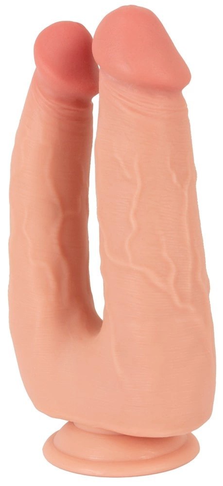 Nature Skin Bendable Double Penetrator elastyczny model TPE 20/19 cm