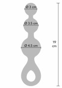 ToyJoy Crystal Trio Medium - anatomiczna zatyczka silikonowa z kryształkami