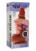 ToyJoy Foreskin Dildo model silikonowy 20 cm z ruchomą powłoką i wibracjami