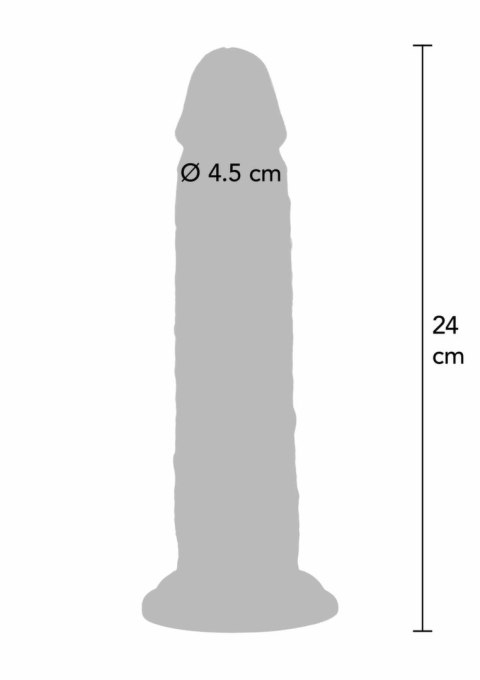 ToyJoy Foreskin Dong Wibrujący silikonowy 24 cm z ruchomą powierzchnią i pilotem