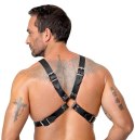 ZADO Leather Chest Harness czarny, regulowany, skorzany uprząż X S-L