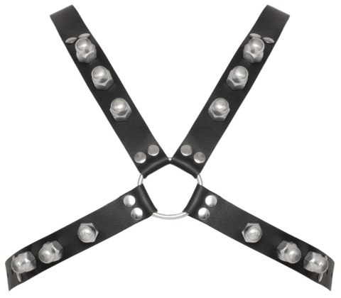 ZADO Leather Chest Harness czarny, regulowany, skorzany uprząż X S-L