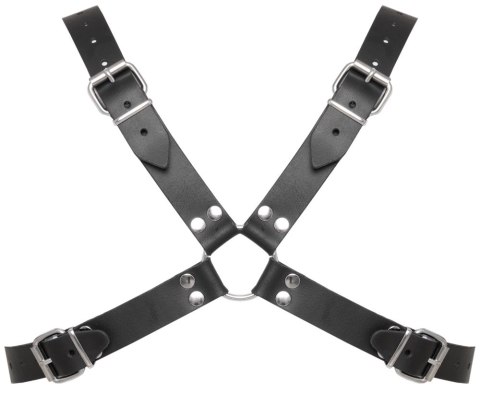 ZADO Leather Chest Harness czarny, regulowany, skorzany uprząż X S-L