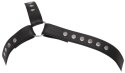 ZADO Men's Leather Harness S-L czarny skorzany uprząż regulowana